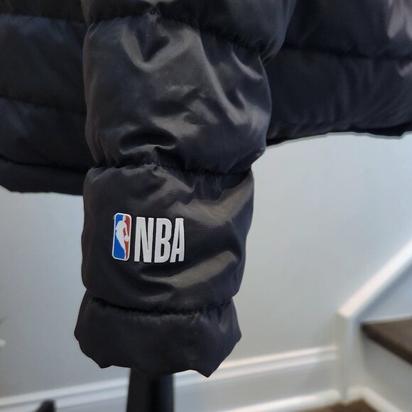 NBA Puffer Coat, Black, Size Large, New With Tags, Hoodie, Mens Basketball - Picture 7 of 16